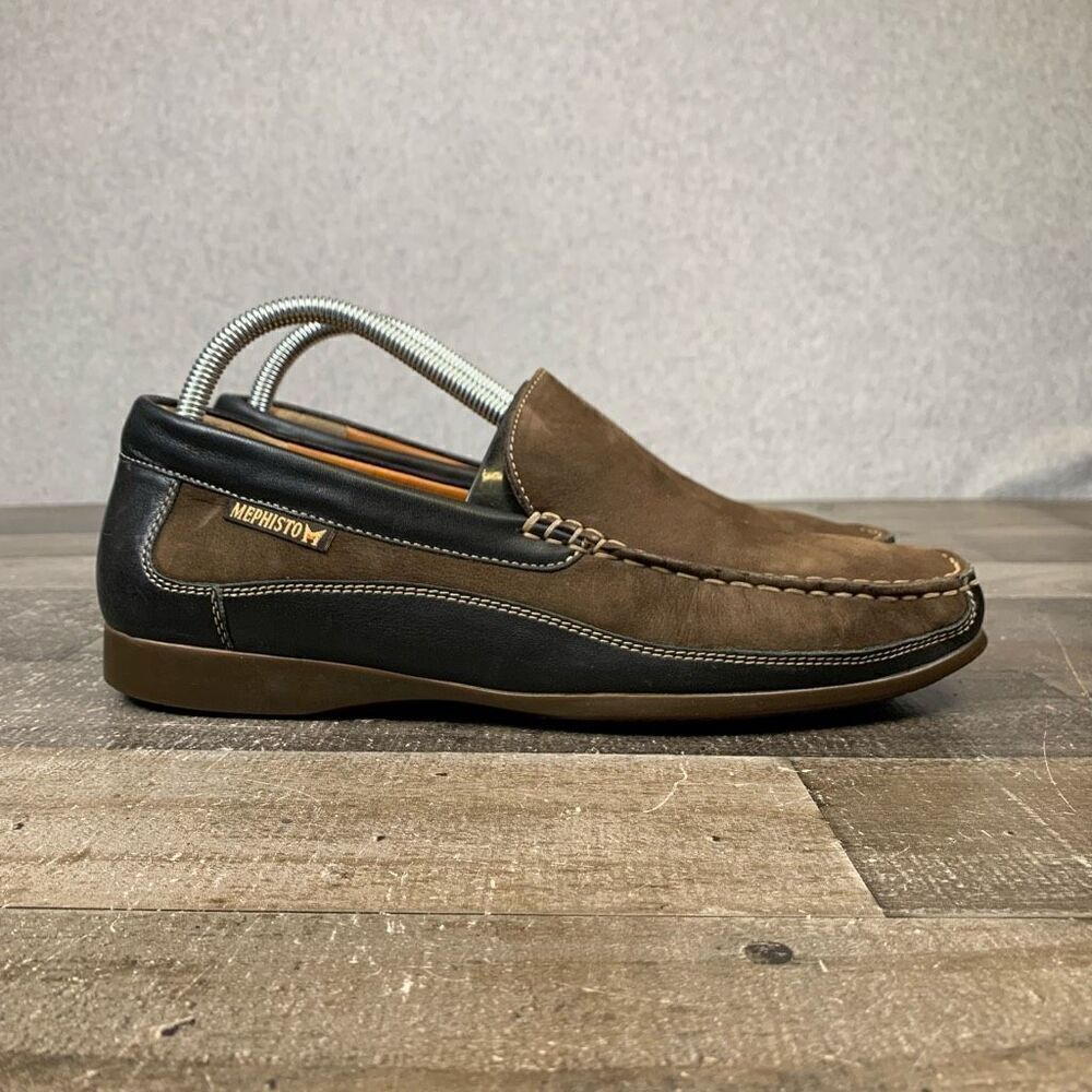 Mephisto Men’s Size 8 Baduard Suede Leather Slip On Brown Casual Nubuck Shoes